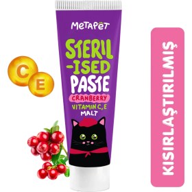 Resim Metapet Premium Sterilised Paste Maltı Macunu Kısırlaştırılmış Kediler İçin Vitaminli Lezzet 