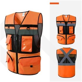 Resim Yüksek Görünürlük Yansıtıcı Güvenlik Yeleği Fermuarlı K20467r-m 
