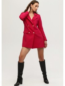 Resim Feminist Fuşya Astarlı Düğme Kapamalı Blazer Ceket 0105123.12 Fuşya 