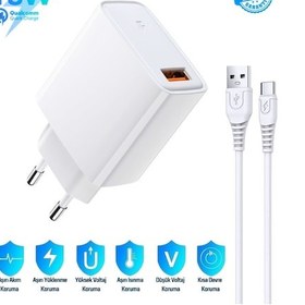 Resim Tecno Camon 19 Pro 5G Uyumlu 18W 3.4A Type-C Ultra Hızlı Şarj Cihazı - İthalatçı Garantili 
