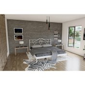 Resim Metalia Gm 301 Gold Dublex Metal Karyola Beyaz 160X200 