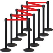 Resim Hayat Trafik Yönlendirme Şerit Bariyer - Elektrostatik Boyalı- Siyah 10 Adet 