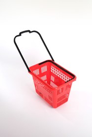 Resim Rafiste Tekerlekli Market Sepeti (Tekerlekli Alışveriş Sepeti) 54 L Kırmızı 