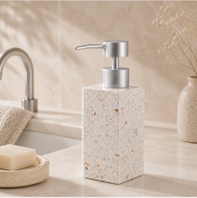 Resim The Voguemaxima Mosaico Mozaik Görünümlü Sıvı Sabunluk Beyaz 6x17 Cm 