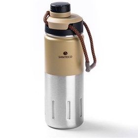Resim Tantitoni 024-01-HAKİ ÇİFT KATMANLI PASLANMAZ ÇELİK TERMOS SU ŞİŞESİ 500ML 
