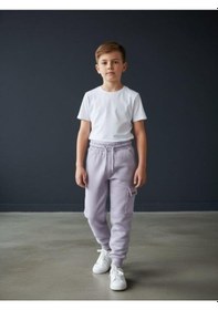Resim Zekids Erkek Çocuk Kargo Cepli Şardonlu Eşofman Alt-16659 Gri 