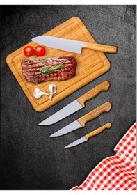 Resim Oms Pratico 5 Parça Bıçaklı Kesme Tahtası 9147 