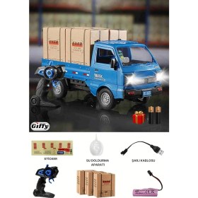 Resim Generic Uzaktan Kumandalı 2.4 Ghz Rc Kamyonet Yük Taşıma Aracı Kapıları Açılabilen Sesli Işıklı Şarjlı 