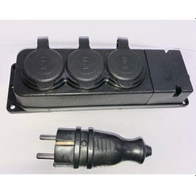 Resim Kauçuk Monofaze Üçlü Grup Priz Kauçuk Erkek Fiş 1 Adet 3 M 