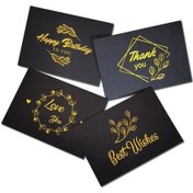 Resim Novahub 100 Adet Düğün Nimet Kartı Teşekkür Mesajı Hediye Dekorasyon Kartı Bronzlaştırıcı Çiçek Tebrik Kartı Doğum Günün Kutlu Olsun Siyah Diğer 