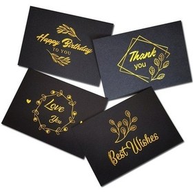 Resim Novahub 100 Adet Düğün Nimet Kartı Teşekkür Mesajı Hediye Dekorasyon Kartı Bronzlaştırıcı Çiçek Tebrik Kartı Doğum Günün Kutlu Olsun Siyah Diğer 