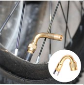 Resim Lemestar Araba Motosiklet Lastik Valfi Bakır Uzatma Çubuğu 90 Derece Metal Kapaklı Konforlu Şişirme Ve Kontrol 