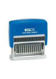 Resim Colop S120/13 Numaratör Kaşe Tr Mavi Kasa Mavi Keçe - 4 x 42 MM 