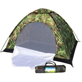 Resim 4 Kişilik Kamuflaj Desenli Kolay Kurulumlu Kamp Çadırı Beyaz 