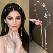 Resim Kadınlar için şık kelebek püsküllü saç bandı, mistik fotoğrafçılık aksesuarı, orman saç tokası, geleneksel Çin saç aksesuarı, tatlı tarz 