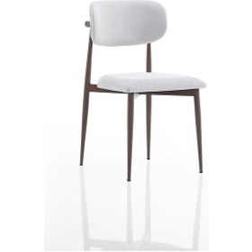 Resim Evdemo Polo Metal Tekli Mutfak Yemek Masası Sandalyesi Krem Krem 