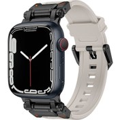 Resim iOs Watch Uyumlu Serisi 4 44mm Explorer Tpu Saat Bantı Siyah Yıldız Işığı 
