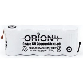 Resim Orion 6V 3000Mah C Boy Ni-Cd Şarj Edilebilir Pil 