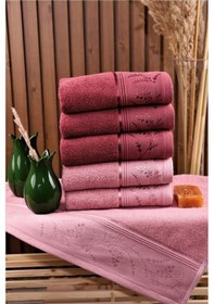 Resim Özdilek Ditsy 6'lı Pamuklu Su Emiciliği Yüksek 50 80 El Yüz Havlusu 