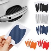 Resim 4 Adet Araba Kapı Kenar Koruyucuları: Çizilme ve Hasara Dirençli Etiketler - Karbon Fiber Desen, Çoklu Renkler (Siyah, Gri, Beyaz, Kırmızı, Turuncu, Mavi) - Araçınızı Şık Bir Şekilde Koruyun!, Araba Kapı Koruyucu | Parlak Bitişli Etiketler | Çok Yönlü Araba Çıkartmaları, Araba Kapı Koruyucu Kenar Koruyucular 