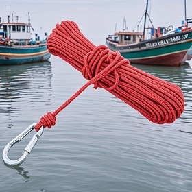 Resim 10m/393.7in Premium Kırmızı Balıkçılık Halatı, 4mm Kalınlığı ve Dayanıklı Polyester Malzemesi ile - Açık Hava Yelken ve Ekipmanı Güvence Altında Tutmak İçin İdeal, Güvenli Halat | Canlı Kırmızı Halat | Yüksek Kaliteli Halat 