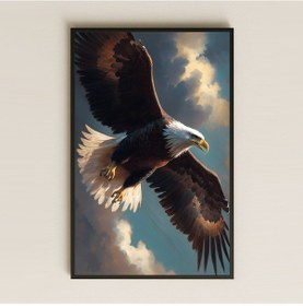 Resim Uçan Kartal Figürlü Şeffaf Pleksi Tablo 