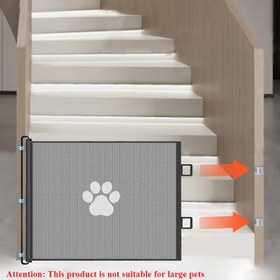 Resim Kapı Girişleri için Ayarlanabilir Atlama Engelli Evcil Hayvan Kapağı - Dayanıklı PP Malzeme, Kolay Kurulum Güvenlik Bariyeri Kediler ve Köpekler İçin, İç/Dış Mekan Kullanımı, İç Mekan Köpek Kapakları 