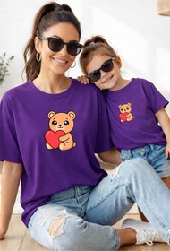 Resim genosha Anne Kız 100% Pamuk T-shirt Mama Mini Mother Daughter TEKLİ FİYAT 