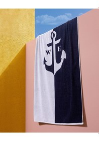 Resim Madame Coco Anchor %100 Pamuk Plaj Havlusu - Lacivert - 75x160 Cm 8684427030691 Lacivert 