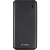 Resim Omars 10000MAH 20W Type-C Pd ve 2*usb-A Üç Çıkışlı LED Işıklı Powerbank Siyah 