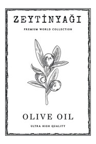 Resim EA Home Concept Zeytinyağı ve Ayçiçek Yağı Etiketi 2 Adet Yağdanlık Etiketi 7x10 cm Seçenekli 