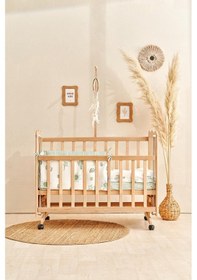 Resim Soley Boho Bebek Yatak Koruyucusu 35x210 Yeşil 