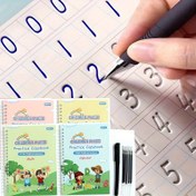 Resim [1 Adet Çocuk Eğitici Yazma Uygulama Seti] 1 Set Çocuk Eğitici Yazma Uygulama Defteri - Spiral Ciltli Okul Öncesi Öğrenme Çalışma Kitapları Kalem, Alfabe, Sayılar, Toplama - Erken Çocukluk Okuryazarlığı ve Matematik Becerileri Geliştirme 