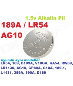 Resim Ata Elektronik Tefal Düdüklü Tencere Pili 1 Kart 10 Adet AG10 LR1130 389 Alkalıne Oyuncak Tabanca Kronometre Lazer Sesli Konuşan Kitap Pil 10'lu Paket 