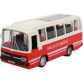 Resim Maxx Wheels Sesli Ve Işıklı Nostaljik Halk Otobüsü 15 Cm. - Kırm 