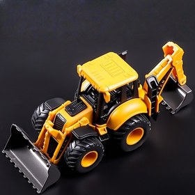 Resim 2'si 1 Arada Ekskavatör & Buldozer Oyuncak İnşaat Aracı - ABS Malzeme, Pil Gerekmez, Gerçekçi Kazma ve İtme Hareketli Manuel Çalışma, Karışık Renkler - 3 Yaş ve Üzeri Çocuklar için Eğitici STEM Oyuncağı, Erkek ve Kız Çocukları İçin Doğum Günü Hediyesi, Kamyon Oyuncak 