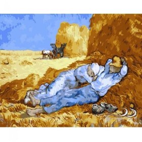 Resim Pastelya Sayılarla Boyama Seti Çerçeveli Kasnaklı Öğle Uykusu 50 x 65 cm 