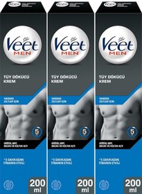 Resim Veet Men Hassas Ciltler Tüy Dökücü Krem 3 x 200 ML 