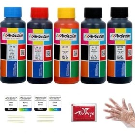 Resim YF Tekstil Ambalaj Perfection Epson Uyumlu 664 L380, L382, L385, L386 Tanklı Yazıcı Mürekkep 5 x 100 Gr. 