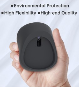 Resim CHOETECH 2'si 1 arada iPhone ve iWatch Silikon Holder (H050-BK) 