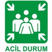 Resim İzmir Fırça 25,5x36 cm Metal Acil Durum Toplanma Bölgesi Uyarı Tabelası (İZ-551992) 
