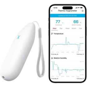 Resim X-Sense Baz İstasyonlu STH51 Wi-Fi Akıllı Termometre Higrometre İç Mekan Nemi & Isı Ölçer/Simcom 