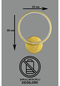 Resim Aura Eskitme Renk Gün Işığı Ledli Hol - Banyo Mutfak Duvar Aplik Eskitme 