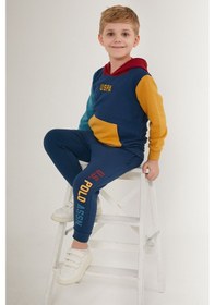 Resim U.s. Polo Assn Colored Koyu Mavi Erkek Çocuk Eşofman Takımı 