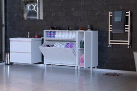 Resim YENİCE BANYO DOLABI, 55 CM 1 GENİŞ SEPETLİ, 105 CM 