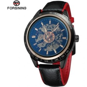 Resim Hanyang 1-Rose Siyah Üst Marka Forsınıng Saatler Lüks Erkekler Aydınlık Otomatik Sarma Mekanik Saat Spor Tam Çelik Clcok Man Relogio (Yurt Dışından) 