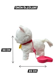 Resim YILDIRIM OYUNCAK Şarjlı Kumandalı İnteraktif Peluş Kedi | Ses Taklit Eden Yürüyen Kuyruğunu Sallayan ve Dil Çıkaran 