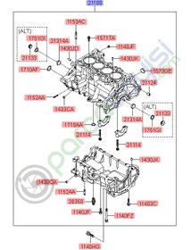 Resim Silindir Bloku Kia Cerato Ceed Orjinal | 301W32Bs00 