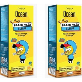 Resim Ocean Balık Yağı Şurubu Portakal Aromalı Kral Şakir 150 ML 2 Adet 