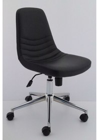 Resim Parker Rahat Siyah Deri Ofis Çalışma Sandalyesi 